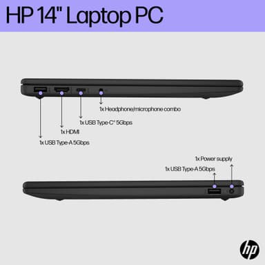 HP Laptop 14-ep0803no N100/4/128 14" bærbar PC