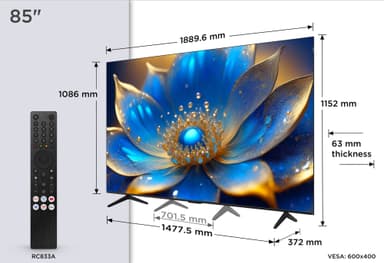 TCL 85" QLED780K 4K QLED TV (2025)