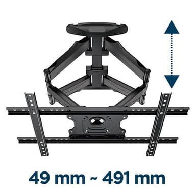 Full Motion-veggbrakett for 32-75"" TV-er - Maks 45 kg