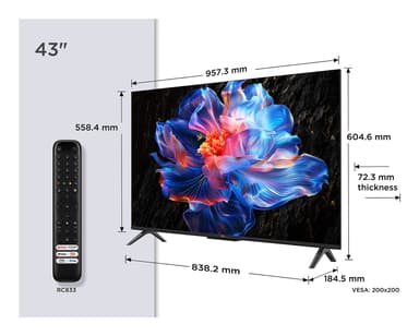 TCL 43" P69K 4K LED TV (2025)