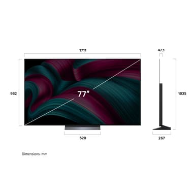 LG 77" OLED C 4K OLED evo TV (2025)