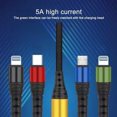 4i1 Ladekabel USB-C med Micro-USB,  USB-C och 2 lightning