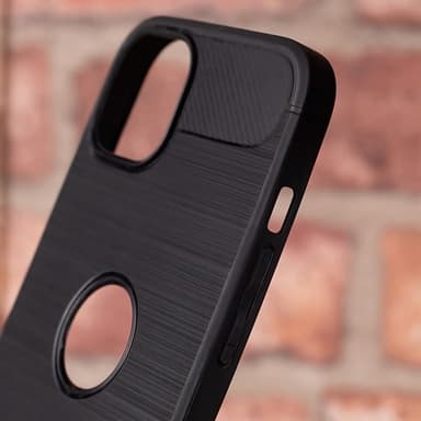 Svart TPU Deksel for Samsung Galaxy A25 5G (Global) – Karbonmønster, Støtdempende