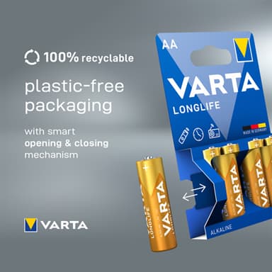 Varta Longlife AA batterier (30-pakning)