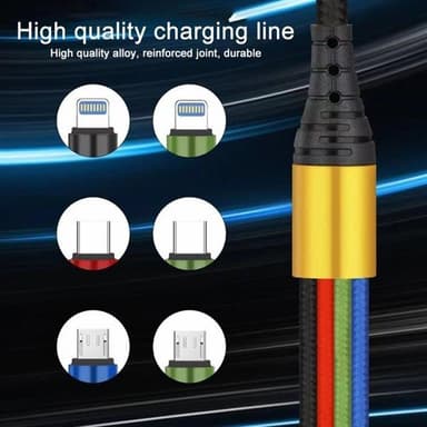 4i1 Ladekabel USB-C med Micro-USB,  USB-C och 2 lightning