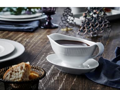 Pillivuyt Plissé gravy boat x 20,5 x 9,5 cm 32 cl White
