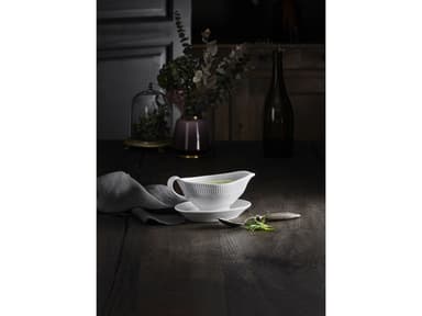 Pillivuyt Plissé Saucer/dish no. 6 17 x 11.5 cm White
