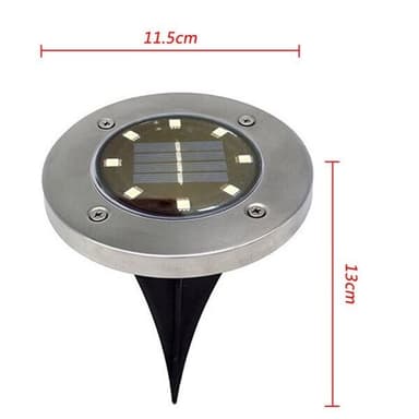 LED-hagebelysning solcelle med 8 lysdioder og IP65-klasse