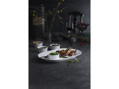 Pillivuyt Plissé Serving dish oval 36 x 25 cm White