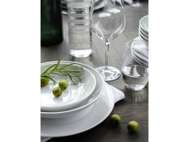 Pillivuyt Eventail Flat plate with rim Dia 28 cm White