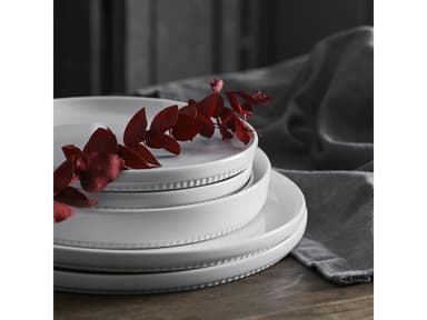 Pillivuyt Toulouse Plate straight edge Dia 22 cm White