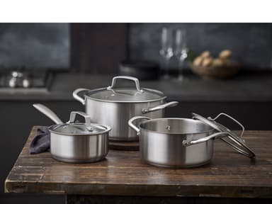 Pillivuyt Gourmet Gryte med glasslokk Stål