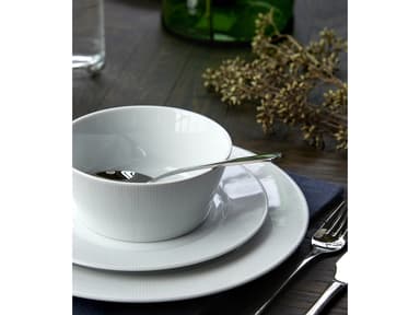 Pillivuyt Eventail Flat plate with rim Dia 28 cm White