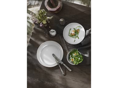 Pillivuyt Toulouse Plate straight edge Dia 22 cm White
