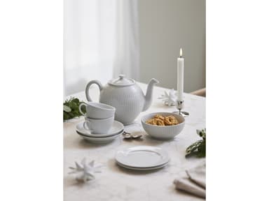 Pillivuyt Plissé Teapot 1,5 liter White