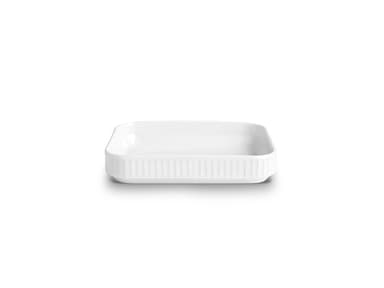 Pillivuyt Plissé Dish rectangular 18 x 12 cm White
