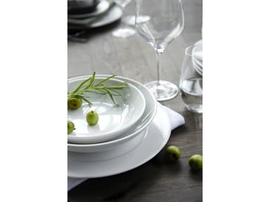 Pillivuyt Eventail Flat plate with rim Dia 28 cm White