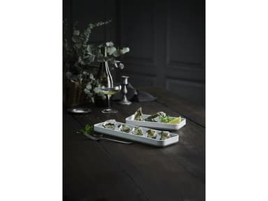 Pillivuyt Plissé Dish rectangular 36 x 12 cm White