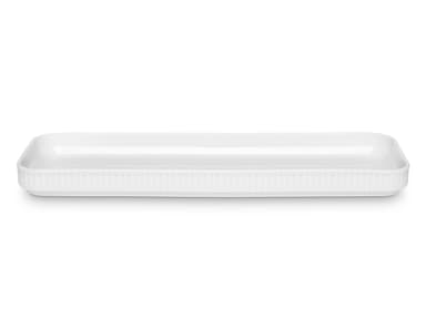Pillivuyt Plissé Dish rectangular 36 x 12 cm White
