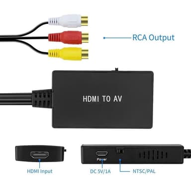 NÖRDIC HDMI til RCA-omformer Video/Audio