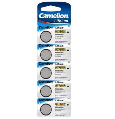 Camelion Litium CR2032 - 3V knappcellebatteri i 5-pakning