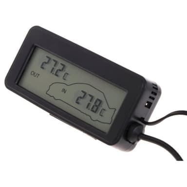 12V biltermometer innendørs/utendørs