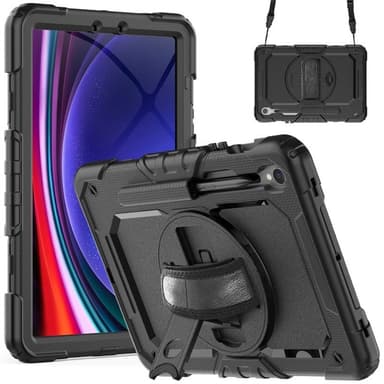 Hybriddeksel med skulderstropp Samsung Galaxy Tab S10 FE - Sort