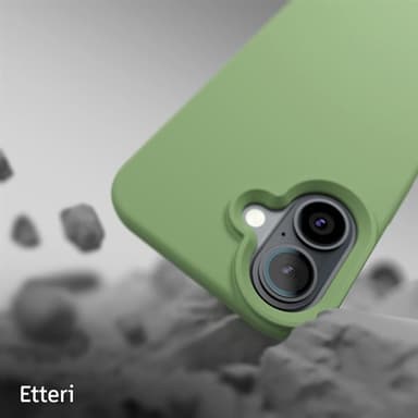 Etteri silikonveske for iPhone 16 Plus med hull for håndleddsstropp - Lysegrønn
