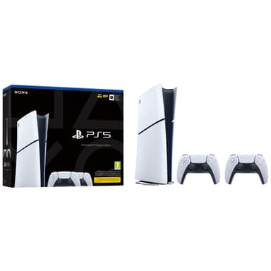 PlayStation 5 Slim Digital Edition (To DualSense-pakke)