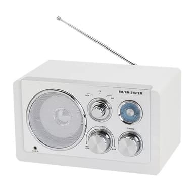 Denver FM/AM-radio TR-63W med AUX-inngang og klassisk design