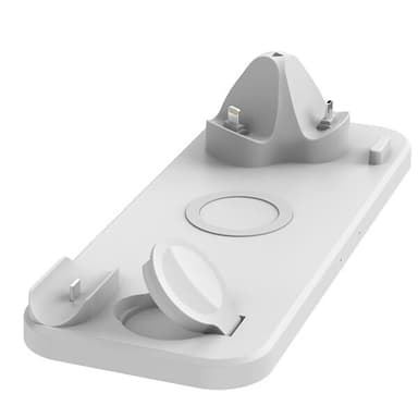 6i1 Ladestasjon Apple Airpods, Watch & iPhone Hvit