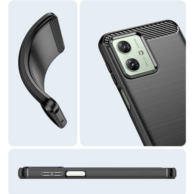 Beskyttende Moto G54 telefondeksel - Svart