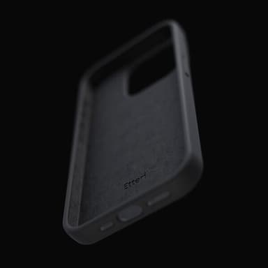 Etteri silikonetui for iPhone 16 med hull for håndleddsstropp - Svart