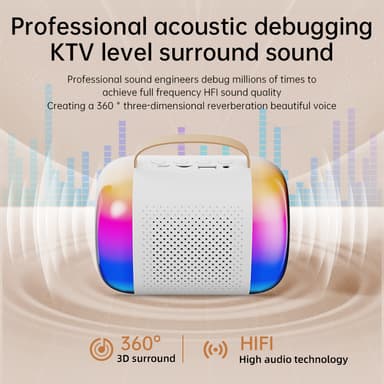 Y5-Dual Mic Hjemme Karaoke Bluetooth Høyttaler Mikrofon