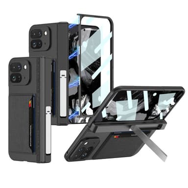 Stilig deksel med støtte for Google Pixel 9 Pro Fold Sort