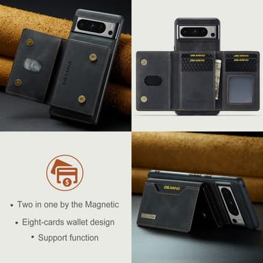 M2 magnetisk lommebokveske for Google Google Pixel 9/Google Pixel 9 Pro