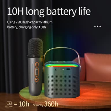 Hjemme Karaoke Bluetooth Høyttaler Mikrofon Y1 - Enkeltmikrofon Hvit
