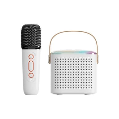 Hjemme Karaoke Bluetooth Høyttaler Mikrofon Y1 - Enkeltmikrofon Hvit