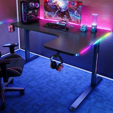 Venstrevendt Gamingbord med Justerbar bredde og Karbonfiberstruktur