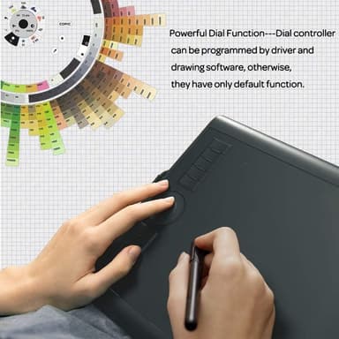 GAOMON M10K Version Pen Tablet - 25,4 x 16,9 cm grafisk tablet med 8192 trykkfølsomhetsnivåer