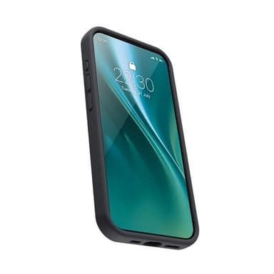 Etteri silikonetui for iPhone 16 med hull for håndleddsstropp - Svart