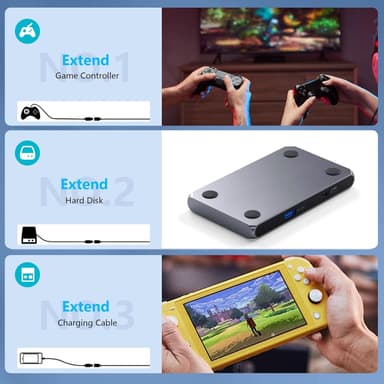 NÖRDIC 25 cm USB3.2 Gen2 20Gbps USB-C til C nylonflettet forlengelseskabel med Power Delivery 240W 4K60Hz