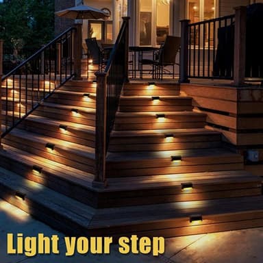 Solcelledrevet LED-belysning for Terrassetrapper – Enkel Installasjon og IP65 Beskyttelse