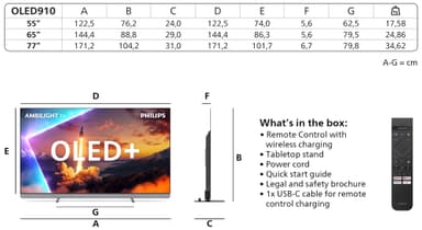 Philips 65” OLED910 4K OLED Smart-TV (2025)