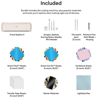 Cricut Explore 4 digital kuttemaskin Essentials-pakke