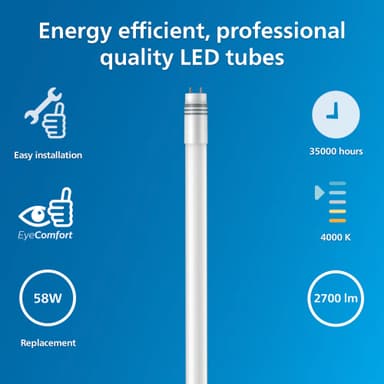 Philips T8 UN LED lysrør 23W G13 (kjølig hvit)