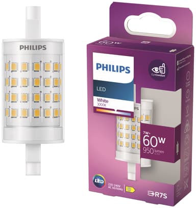 Philips LED pære 7W R7S (gjennomsiktig)