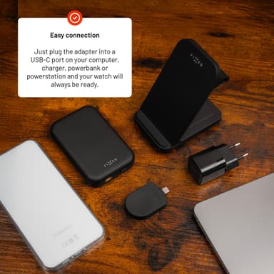 Fixed Samsung Watch trådløs USB-C lader (sort)