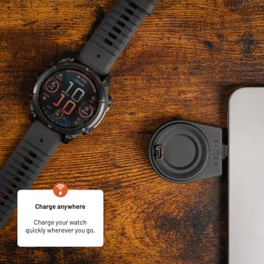 Fixed Garmin Watch trådløs USB-C lader (sort)