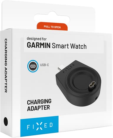 Fixed Garmin Watch trådløs USB-C lader (sort)